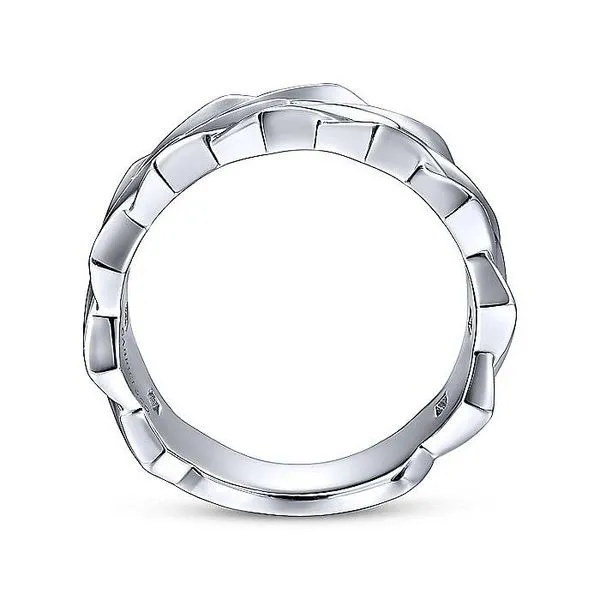 Gabriel & Co. Silver Chain Link Men's Band Image 2 Toner Jewelers Overland Park, KS