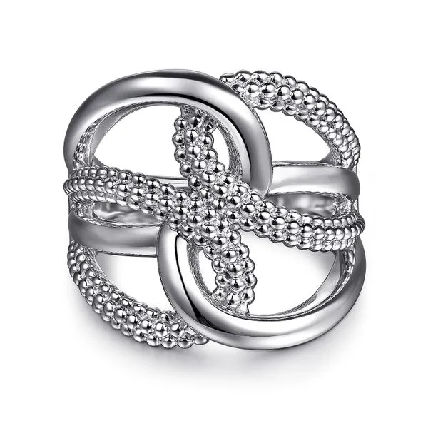 Gabriel & Co. Silver Bujukan Twisted Ring Toner Jewelers Overland Park, KS