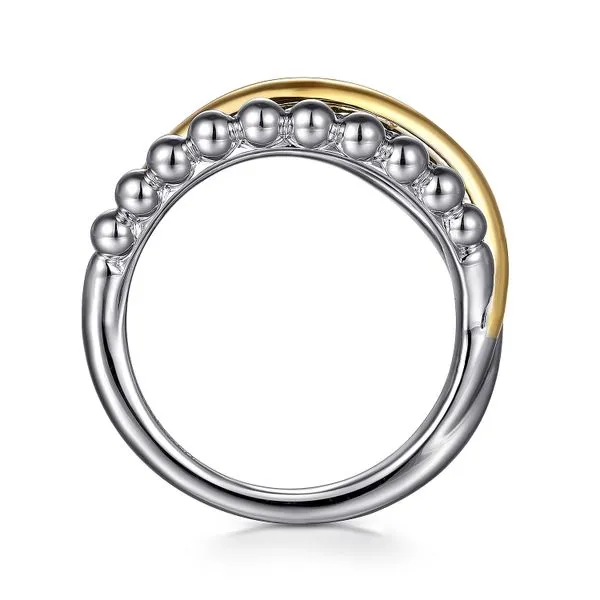 Gabriel & Co. Silver and 14K Yellow Gold Bujukan Ring Image 3 Toner Jewelers Overland Park, KS