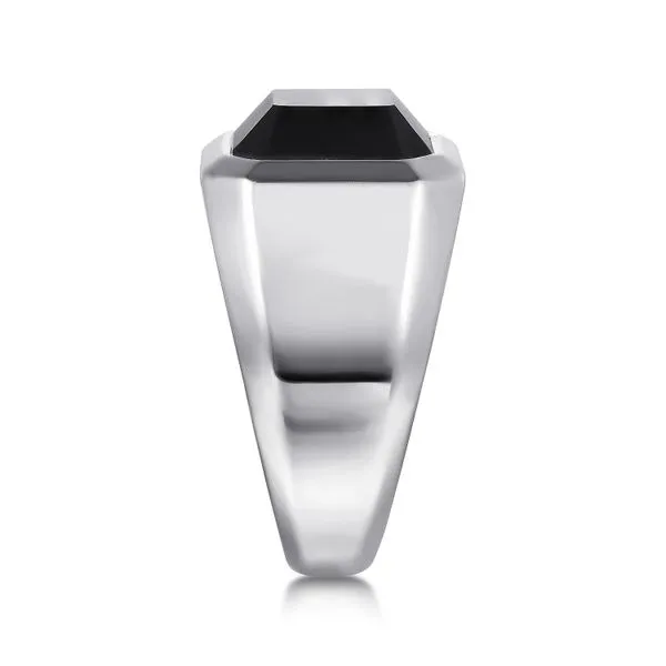 Gabriel & Co. Sterling Silver Signet Silver Ring Image 4 Toner Jewelers Overland Park, KS
