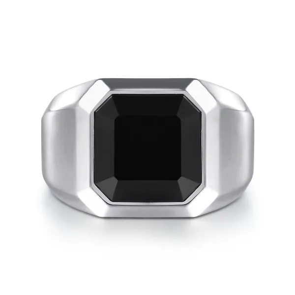 Gabriel & Co. Sterling Silver Signet Silver Ring Toner Jewelers Overland Park, KS