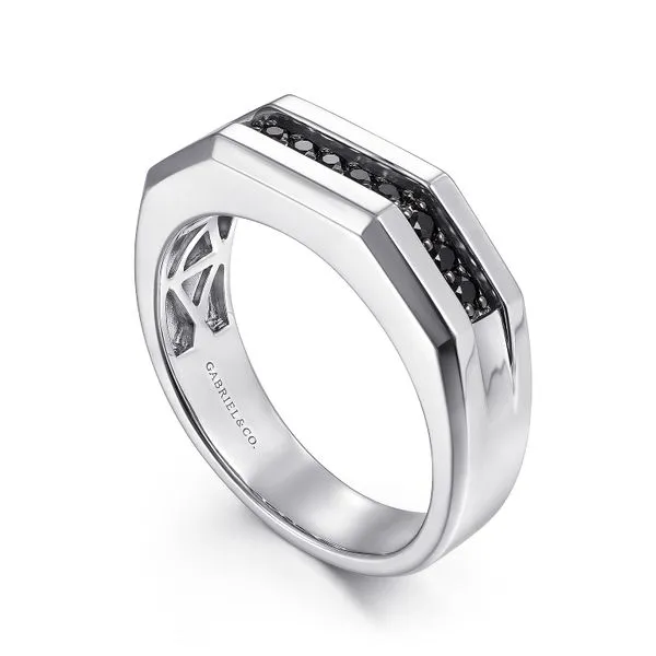 Gabriel & Co. Sterling Silver Channel set Silver Ring Image 2 Toner Jewelers Overland Park, KS