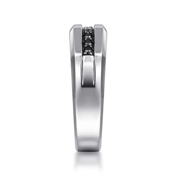 Gabriel & Co. Sterling Silver Channel set Silver Ring Image 4 Toner Jewelers Overland Park, KS