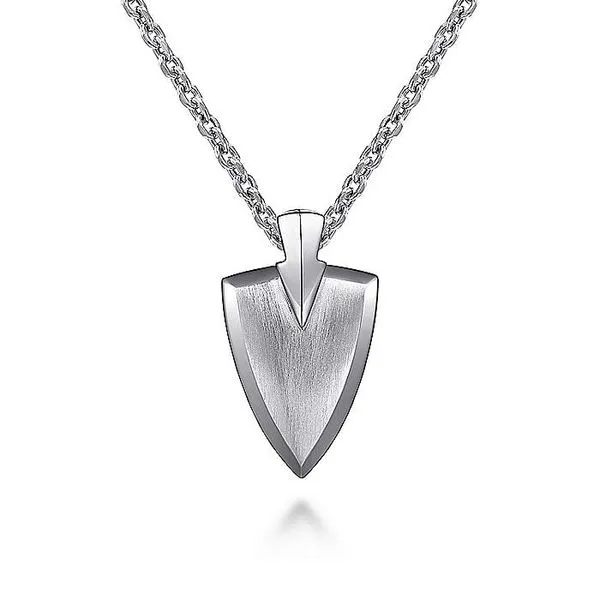 Gabriel & Co. Silver Arrowhead Pendant Image 3 Toner Jewelers Overland Park, KS