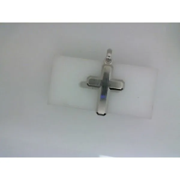Gabriel & Co. Sterling Silver Brushed Cross Pendant Toner Jewelers Overland Park, KS
