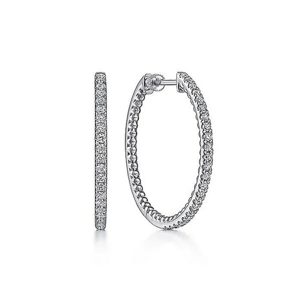 Gabriel & Co. Silver Bujukan Hoop Earrings Toner Jewelers Overland Park, KS