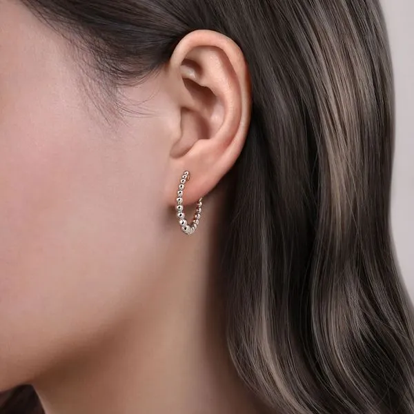 Gabriel & Co. Silver Bujukan  Hoop Earrings Image 2 Toner Jewelers Overland Park, KS