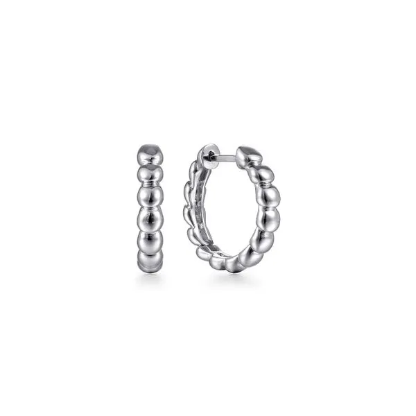 Gabriel & Co. Sterling Silver 15mm Huggie Earrings Image 2 Toner Jewelers Overland Park, KS