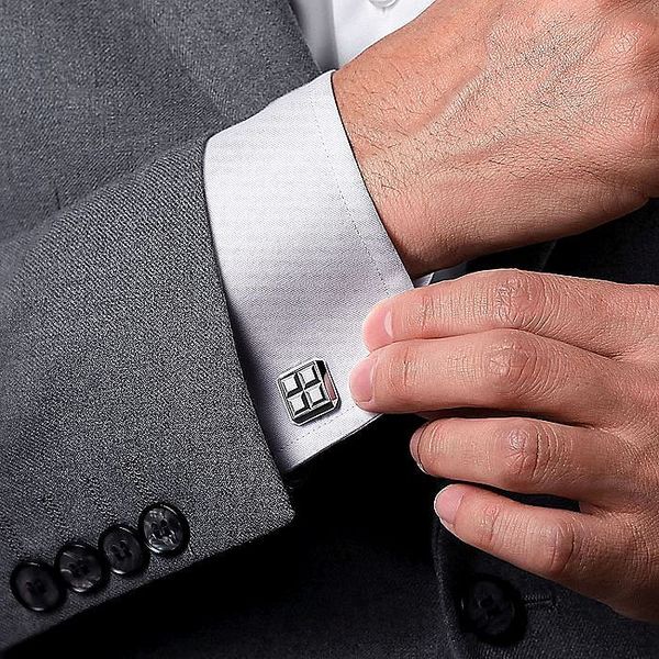 Gabriel & Co. Silver Square Cufflinks Image 2 Toner Jewelers Overland Park, KS