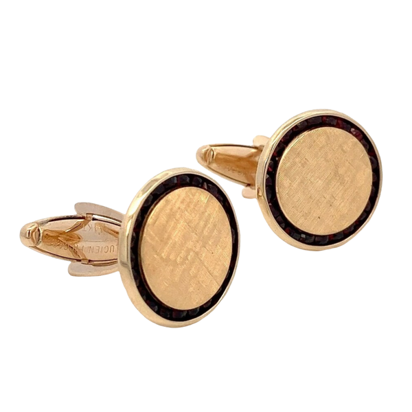 14k Yellow Gold Lucien Piccard Cuff Links Image 2 Toner Jewelers Overland Park, KS