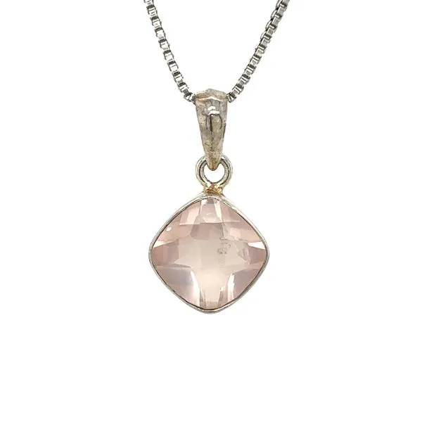 Estate Silver Rose Quartz Pendant Toner Jewelers Overland Park, KS