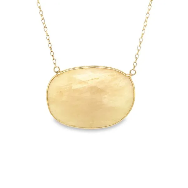 Estate 14k Yellow Gold Milky Quartz Necklace Toner Jewelers Overland Park, KS