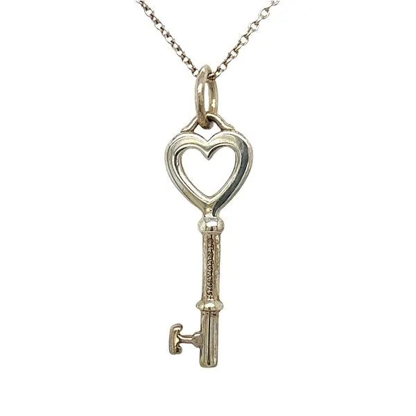 Estate Silver Heart and Key Necklace Toner Jewelers Overland Park, KS