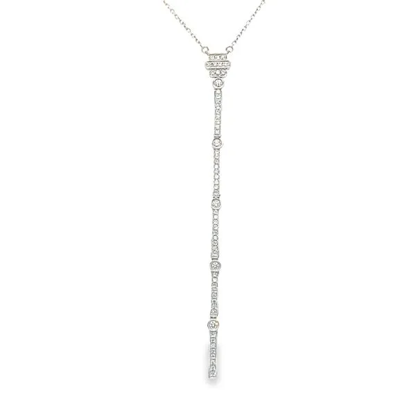 Estate 18k White Gold Diamond Drop Necklace Toner Jewelers Overland Park, KS