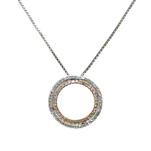 Sterling Silver Two Tone Single Cut Diamonds and Estate Necklace Toner Jewelers Overland Park, KS