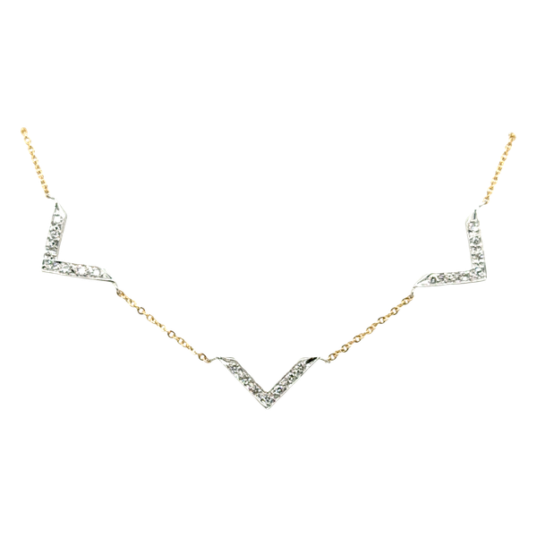 14k Two Tone Estate Chevron Necklace Toner Jewelers Overland Park, KS