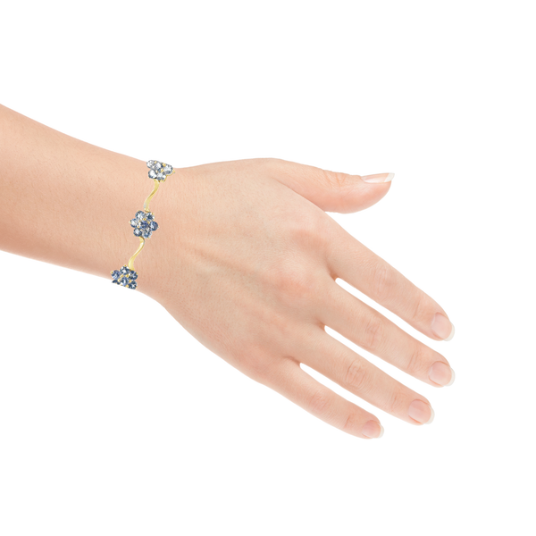 14 Karat Yellow Gold Round Tanzanites Estate Bracelet Image 3 Toner Jewelers Overland Park, KS