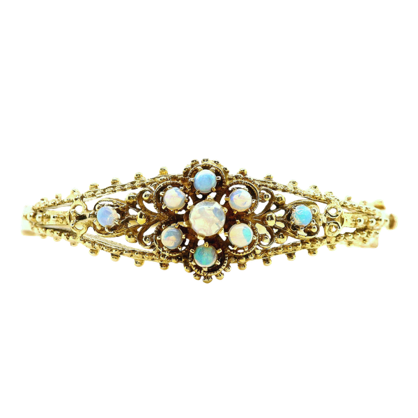 14k Yellow Gold Opal Bangle Toner Jewelers Overland Park, KS