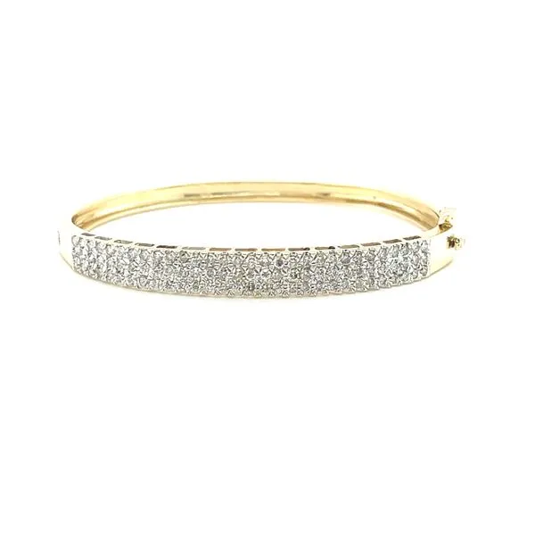 Estate 14 Karat Yellow Gold Diamond Bangle Bracelet Toner Jewelers Overland Park, KS