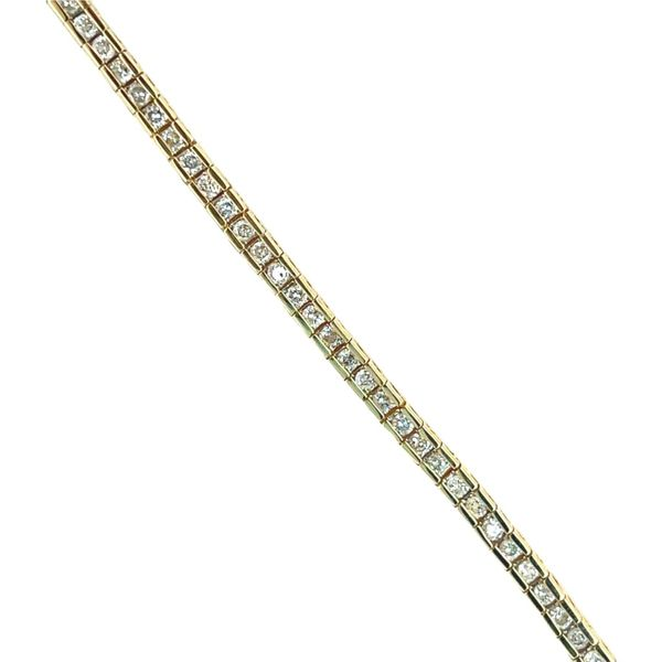 Estate 14 Karat Yellow Gold Diamond Tennis Bracelet Image 2 Toner Jewelers Overland Park, KS