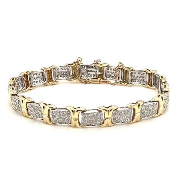 Estate 14K White and Yellow Gold Diamond Tennis Bracelet Toner Jewelers Overland Park, KS
