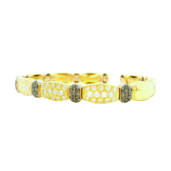 14k Yellow Gold Flexible Diamond Bangle Image 2 Toner Jewelers Overland Park, KS