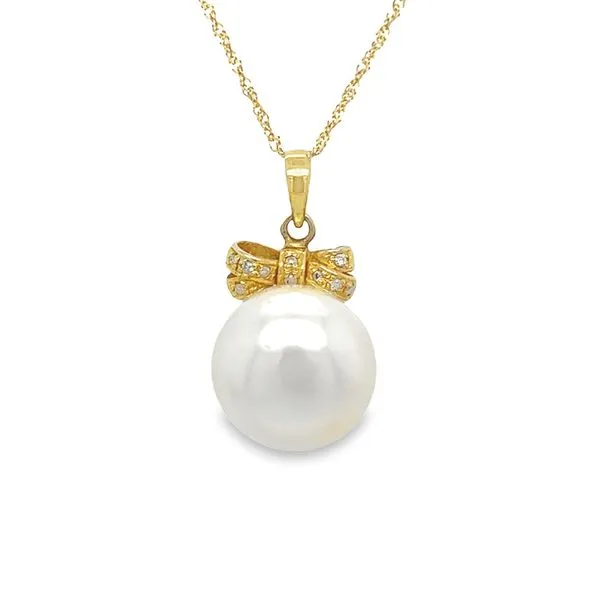 Estate 18k Yellow Gold Pearl Pendant Toner Jewelers Overland Park, KS