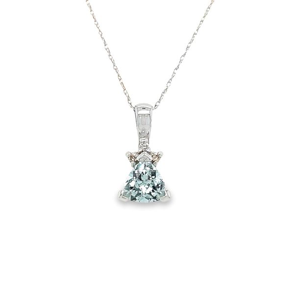 Estate 14K White Gold Aquamarine Pendant Toner Jewelers Overland Park, KS