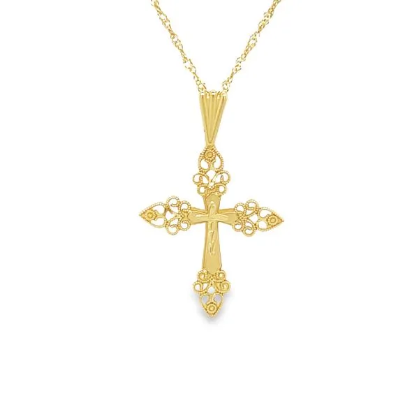 Estate 14k Yellow Gold Cross Pendant Toner Jewelers Overland Park, KS
