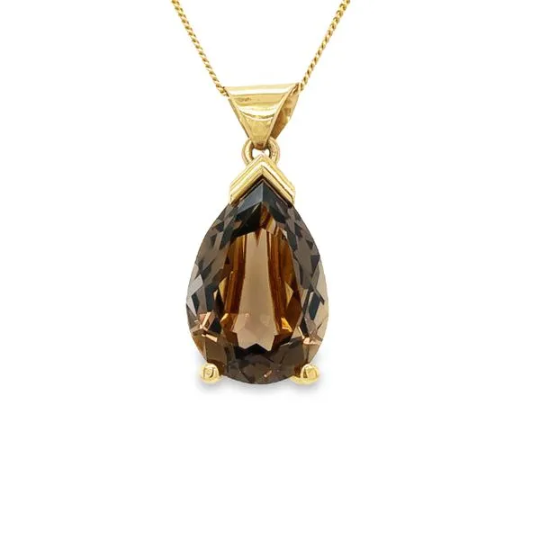 Estate 14k Yellow Gold Smoky Quartz Pendant Toner Jewelers Overland Park, KS