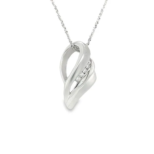 Estate 14k White Gold Diamond Slide Pendant Toner Jewelers Overland Park, KS