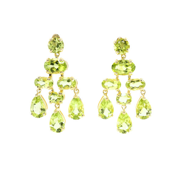 14k Yellow Gold Peridot Chandelier Earrings Toner Jewelers Overland Park, KS