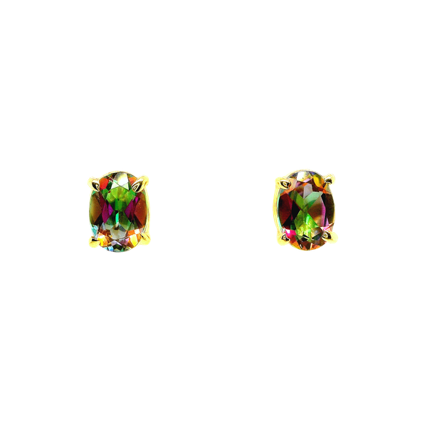 14k Yellow Gold Mystic Topaz Studs Toner Jewelers Overland Park, KS
