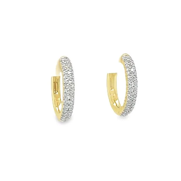 Estate 14k Gold Diamond Hoop Earrings Toner Jewelers Overland Park, KS