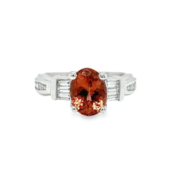 Estate Platinum Tourmaline and Diamond Ring Toner Jewelers Overland Park, KS