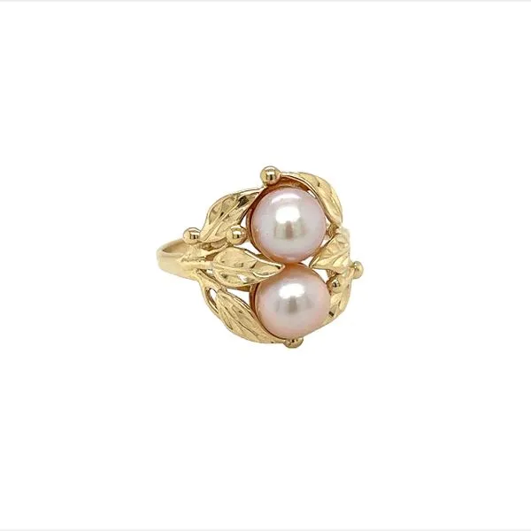 Estate 14 Karat Yellow Gold Pearl Ring Image 2 Toner Jewelers Overland Park, KS