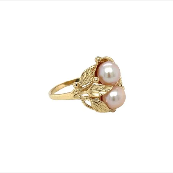 Estate 14 Karat Yellow Gold Pearl Ring Image 3 Toner Jewelers Overland Park, KS