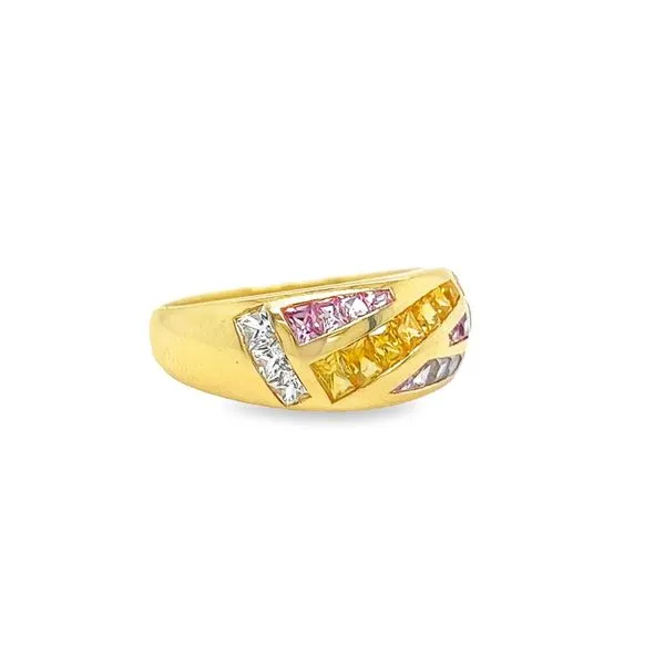 Estate 18 Karat Yellow Gold Sapphire Ring Image 2 Toner Jewelers Overland Park, KS