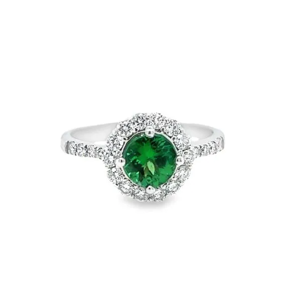 Estate 14k White Gold Tsavorite Garnet Ring Toner Jewelers Overland Park, KS