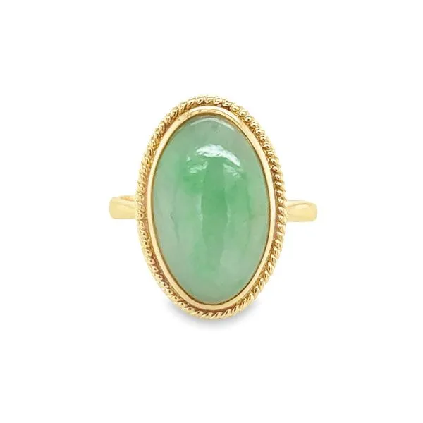 Estate 14k Yellow Gold Jade Ring Toner Jewelers Overland Park, KS