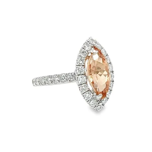 Estate 14k White Gold Tourmline and Diamond Ring Image 2 Toner Jewelers Overland Park, KS