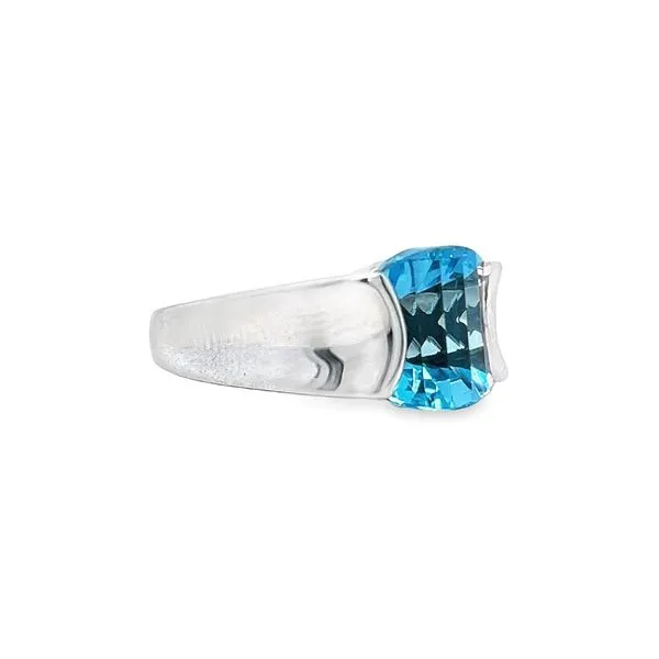 Estate 14k White Gold Blue Topaz Ring Image 2 Toner Jewelers Overland Park, KS