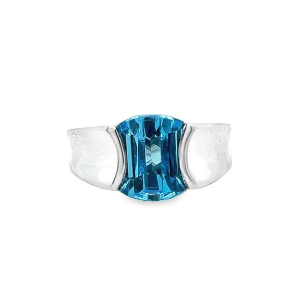 Estate 14k White Gold Blue Topaz Ring Toner Jewelers Overland Park, KS