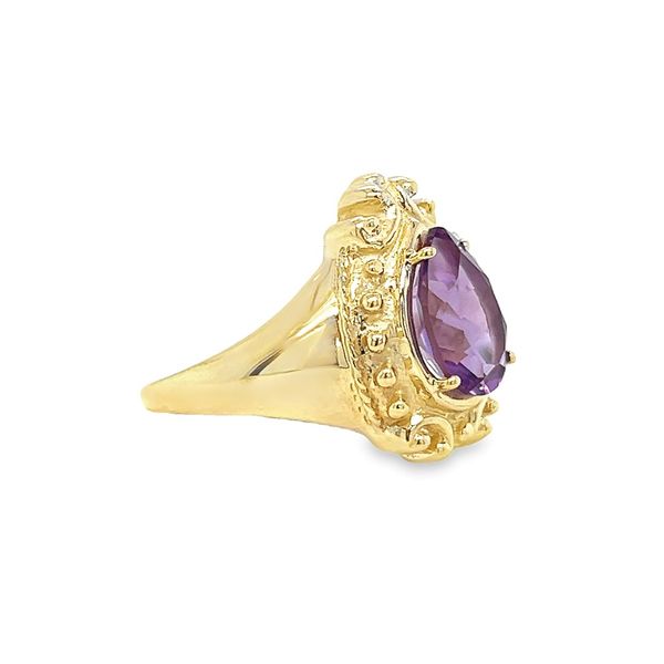 Estate 14k Yellow Gold Amethyst Ring Image 2 Toner Jewelers Overland Park, KS