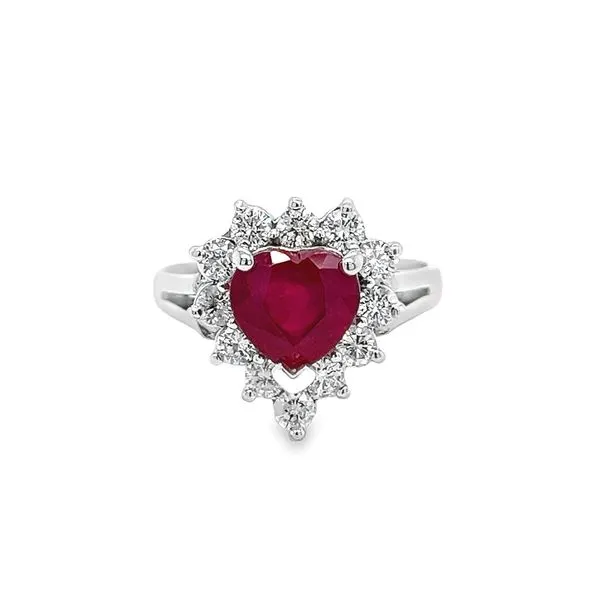 Estate 14k White Gold Ruby and Diamond Ring Toner Jewelers Overland Park, KS