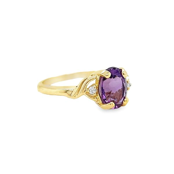 Estate 14k Yellow Gold Amethyst Ring Image 2 Toner Jewelers Overland Park, KS