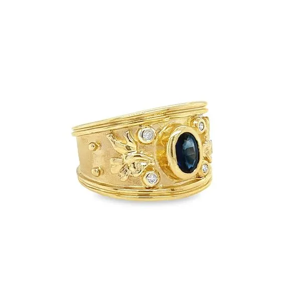Estate 14k Yellow Gold Sapphire Ring Image 2 Toner Jewelers Overland Park, KS