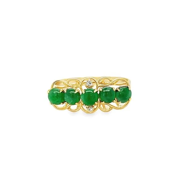 Estate 14k Yellow Gold Jade Ring Toner Jewelers Overland Park, KS
