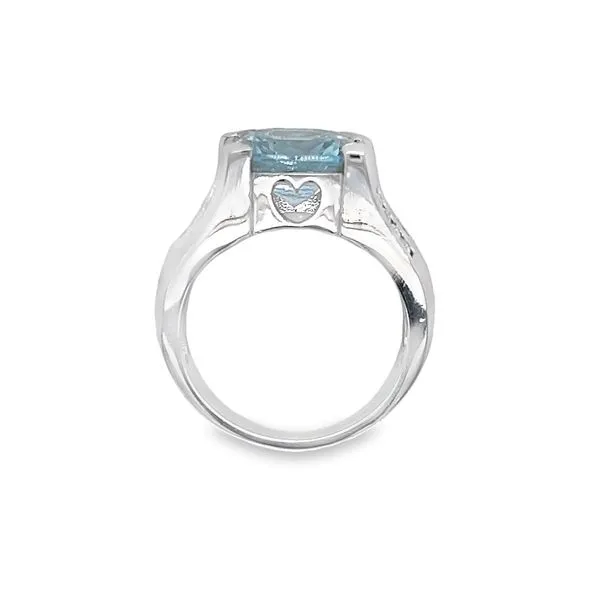 Estate 14k White Gold Aquamarine Ring Image 3 Toner Jewelers Overland Park, KS
