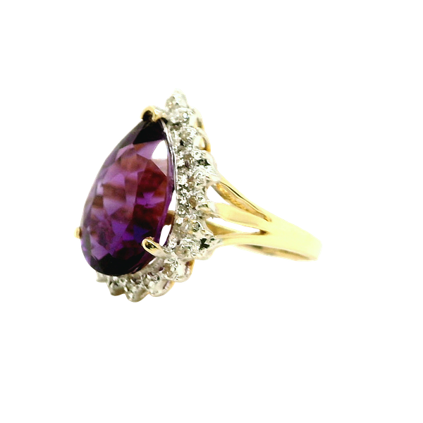 14k Two Tone Amethyst & Diamond Ring Image 4 Toner Jewelers Overland Park, KS